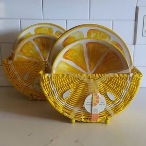 C&C CALIFORNIA HOME Lemon Dinnerware Set Of 8